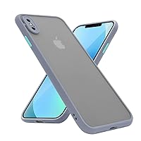 Translucent Matte iPhone Xs Max Case, Shockproof Slim Phone Case Compatible with iPhone Xs Max 6.5 Inch - Gray/2nd Generation