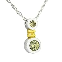 Genuine 0.52 Cts Diamond 14k White Gold Slide Necklace