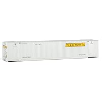 HO Scale Model of J.B. Hunt (White, Yellow, Black) 53' Singamas Corrugated Side Container,949-8522