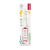 RADIUS Totz Plus Brush Kids Toothbrush Silky Soft BPA Free ADA Accepted Designed for Delicate Teeth & Gums for Children 3 Years & Up - WhiteCoral - Pack of 1