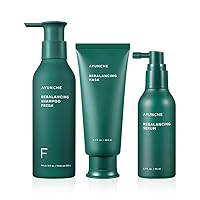 Rebalancing Shampoo Fresh 11.8oz + Hair Mask 6.76 fl oz + Serum 2.7fl oz | Anti-Hair Loss Products