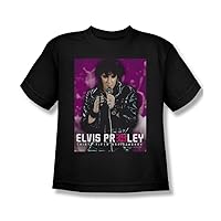 Elvis Presley - Youth 35 Leather T-Shirt in Black
