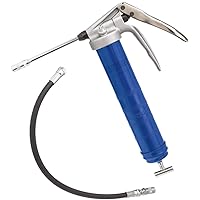 Lincoln 1134 Extra Heavy Duty Pistol Grip Grease Gun, 6 Inch Rigid Extension, Dual Lip Follower, Variable Stroke Mechanism, 18 Whip Hose with Coupler
