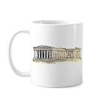 Acropolis of Athens of Greece Mug Pottery Ceramic Coffee Porcelain Cup Tableware