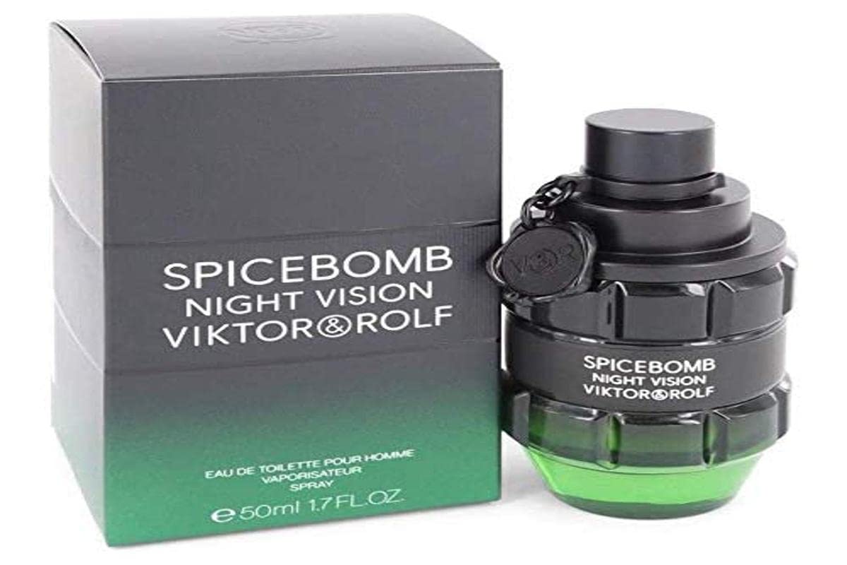 Viktor & Rolf Spicebomb Night Vision Eau De Toilette Spray for Men, Oriental Fougere Fragnance, 1.7 Fl Oz