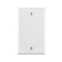 80714-W 1-Gang No Device Blank Wallplate, Standard Size, Thermoplastic Nylon, Box Mount, White