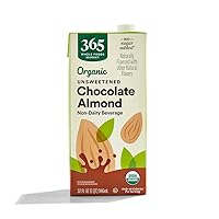 365 by Whole Foods Market, Organic Chocolate Unsweetened Almond Milk, 32 Fl Oz