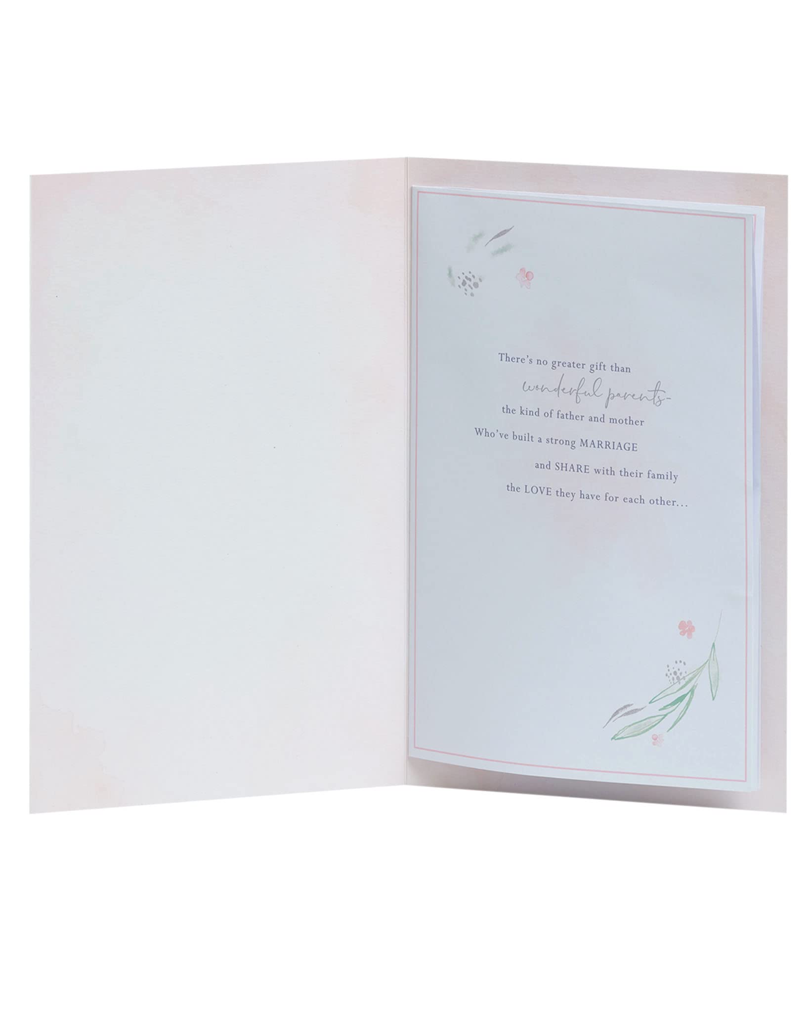UK Greetings Mum & Dad 60th Anniversary Card With Envelope - Ribbon Design