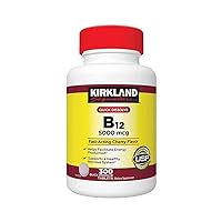 Vitamin B12 5000 mcg, Quick Dissolve B12 Vitamin Dietary Supplement, Protect Brain & Heart Function, 300 Tablets A Pack,Pack of 1