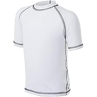 Kids UPF 50+ Loose Cut Short Sleeve Rashguard Swim T-Shirt