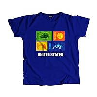 United States Seasons Unisex T-Shirt (Royal Blue)