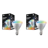 Lighting CYNC Dynamic Effects Smart LED Light Bulb, Color Changing, Bluetooth and Wi-Fi, Compatible with Alexa and Google Home, BR30 Indoor Floodlight Bulb (Pack of 2)