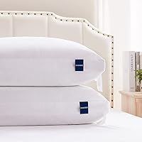 ACCURATEX Bed Pillows King Size Set of 2, Hybrid Shredded Memory Foam Pillow[Adjustable Loft], Fluffy Down Alternative Fill Removable Cotton Cover, Firm Supportive Pillow for Side Back Sleepers