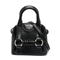 See by Chloe Women's Saddie Micro Double Handle Bag Black Leather