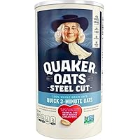 Quaker, Steel Cut Quick 3-Minute Oats, Oatmeal, 25 oz (Pack of 4)