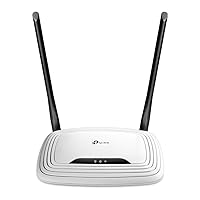TP-Link TL-WR841N N300 WLAN router (300Mbit / s (2.4GHz), 4 x 10 / 100Mbit / s LAN ports, for connection to cable, DSL, fiber optic modem, access point mode, IPv6), white / black