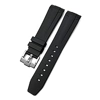 19mm 20mm 21mm Rubber Silicone Watchband Fit for Longines Conquest HydroConquest L3 Waterproof Watch Strap Pin/Folding buckle