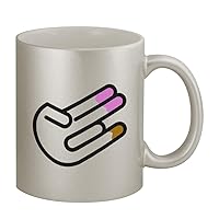 The Shocker #335-11oz Ceramic Silver Coffee Mug Cup