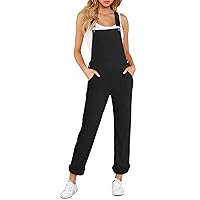 Sidefeel Women’s Corduroy Jumpsuits Straight Leg Bib Overalls Adjustable Straps Button Rompers with Pocket
