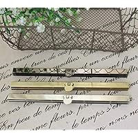 3PCS 19cm / 7.5 inch Straight Channel Diva Purse Frame Wallet Clasp - Round Opening (Antique Brass)