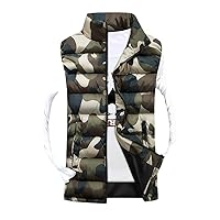 Men Camouflage Vest Stand Collar Casual Sleeveless Jacket Thick Warm Military Waistcoat