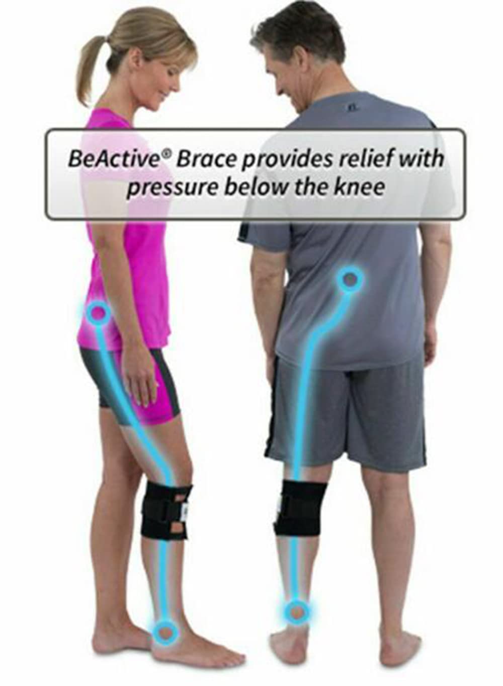 2pcs Sciatica Pain Relief Devices,Pressure Point Brace Relieve Acupressure Leg Sciatica, Magnetic Therapy Self Heating Knee Support Wraps Pain Relief, Sciatic Nerve Brace For Knee Pain, Fit For Men & Women