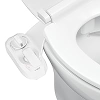 LUXE Bidet NEO 320 Plus - Only Patented Bidet Attachment for Toilet Seat, Innovative Hinges to Clean, Slide-in Easy Install, Advanced 360° Self-Clean, Warm, Dual Nozzles, Feminine & Rear Wash (White)