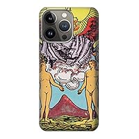R2763 Lovers Tarot Card Case Cover for iPhone 14 Pro Max