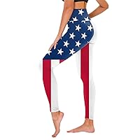 4Th of July Independence Day Leggings for Women Joggers High Waisted July Fourth Memorial Day Butt Yoga Pants Striped