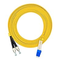 30Meters 100ft LC to ST Duplex 9/125 Single-Mode Fiber Optic Cable Jumper Optical Patch Cord LC-ST
