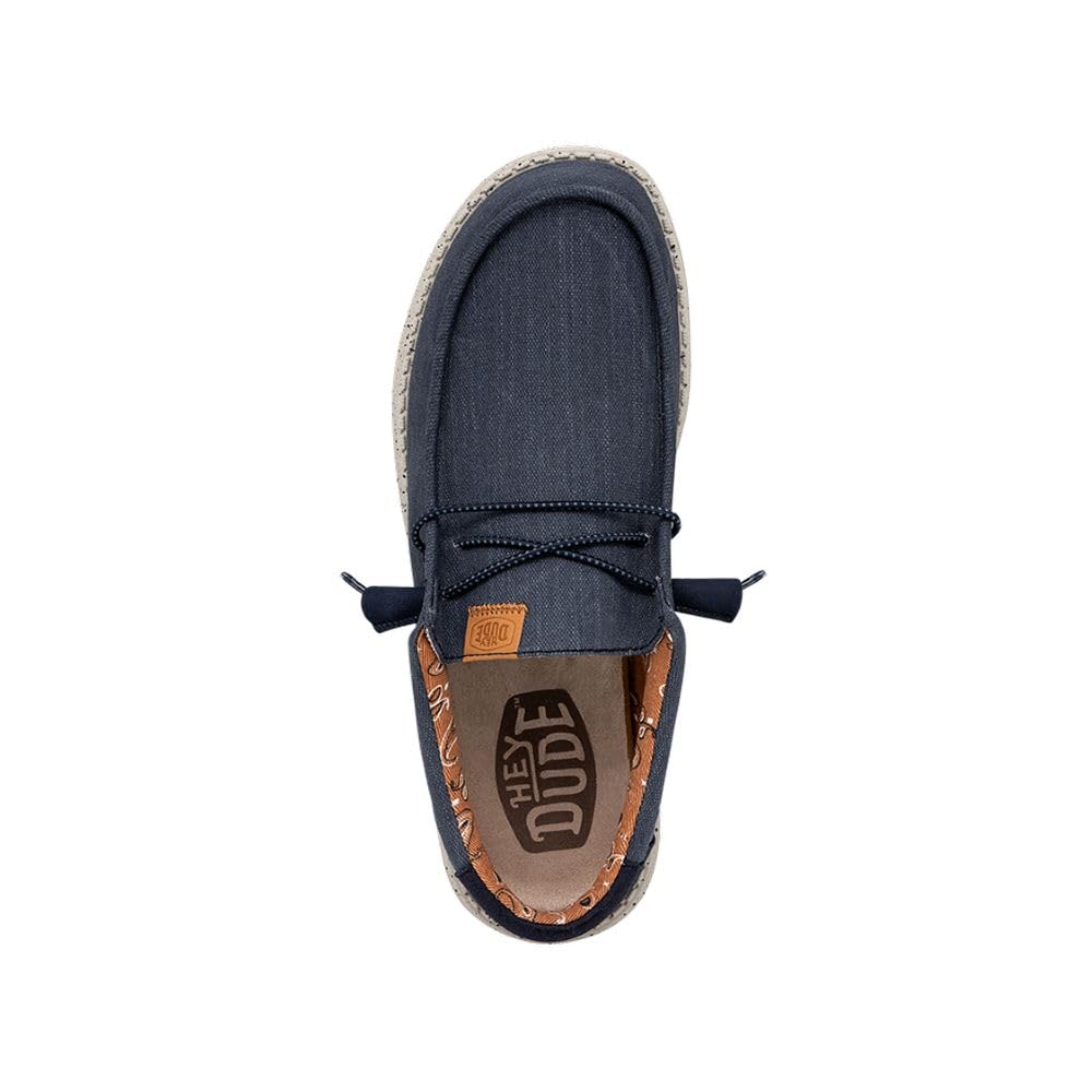 Hey Dude Men's Wally Canvas | Men's Loafers | Men's Slip On Shoes | Comfortable & Light-Weight