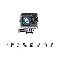 Camera Action Camera 4K 60FPS 20MP 2.0 Touch LCD EIS Dual Screen WiFi 5m Body Waterproof Remote Control 4X Zoom Sports Cam (Size : Option 8, Color : Without RC)