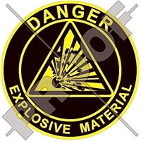 EXPLOSIVE MATERIAL Explosion Danger Warning, Safety Sign 3