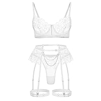 Women Sexy Lingerie Sexy Lace Halter Pajamas Hot Embroidery Chain Lace Elegant Underwear Sexy Set Lingerie Plus