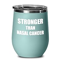 Nasal Cancer Wine Glass Awareness Gift Idea Hope Cure Inspiration Insulated Tumbler With Lid Teal