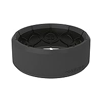 Groove Life Zeus Silicone Ring - Breathable Rubber Wedding Rings for Men, Lifetime Coverage, Unique Design, Comfort Fit Ring