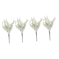 ABOOFAN 4 Pcs Photo Prop Natural Theme Party Decoration Witch Headband Kids Fake Dandelion Flowers Artificial Plants for Outdoors Outdoor Plants Dried Plastic Wedding White