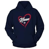 FanPrint Liberty Flames - Heart Shape - Nana - University Team Logo Gift T-Shirt