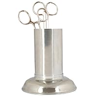 DDP Forceps Container Jar Forceps Holder, 4 X 2 Inches, Hospital Hollowware Instruments Stainless Steel
