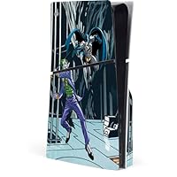 Skinit Decal Gaming Skin Compatible with PS5 Slim Disk Console - Officially Licensed DC Comics The Joker vs Batman Art Design