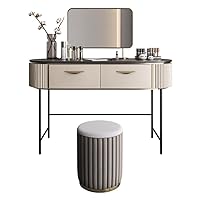 CHCDP Slate Bedroom Dressing Table and Chair Combination with Storage Cabinet Combination Dressing Table