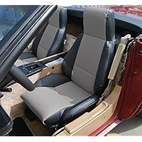 Chevy Corvette C4 Standard(Base) 1984-1993 Black/Grey Artificial Leather Custom Made Original fit seat Cover