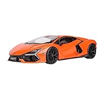 Scale Model Vehicles 1:18 for Lamborghini Revuelto Sports Car Model Diecast Vehicle, Large Toy Car, Finished Vehicle Orange Diecast Model