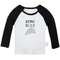 Homeslice Pizza Funny T Shirt, Infant Baby T-Shirts, Newborn Long Sleeve Tops,Toddler Kids Graphic Tee Shirts