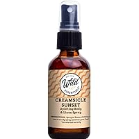 Wild Essentials Creamsicle Sunset All Natural Spray, 2 Ounce, 60ml, Uplifting, Sweet Orange Cream, Made with 100% Essential Oils, Organic Witch Hazel, Aromatherapy, Room, Linen, Body Spray