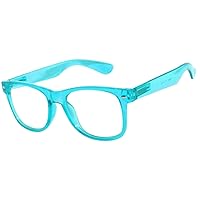 Kids Clear Lens Glasses UV Protection for Children, Colorful Frames Fun Pretend Play Eyewear Non Prescription