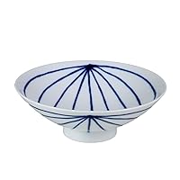 Hakusan Pottery AMA-487821 Masahiro Mori Design ST-15 Flat Tea Wan (5.9 inches (15 cm) Rice Bowl)