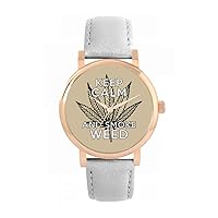 Keep Calm and Smoke Weed Watch Ladies 38mm Case 3atm Water Resistant Custom Designed Quartz Movement Luxury Fashionable