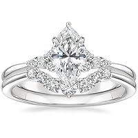 Moissanite Halo Accent Ring 2 CT Marquise Cut Moissanite Sterling Silver Wedding Band Engagement Rings Precious Gifts for Her