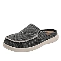 Men's Canvas Casual Mules - Breathable Slip-On Shoes for Summer
